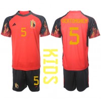 Fotballdrakt Barn Belgia Jan Vertonghen #5 Hjemmedraktsett VM 2022 Kortermet (+ Korte bukser)